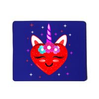 Cute Unicorn Heart Valentines Funny Gift Funny Gift Unicorn Heart Gift Mousepad