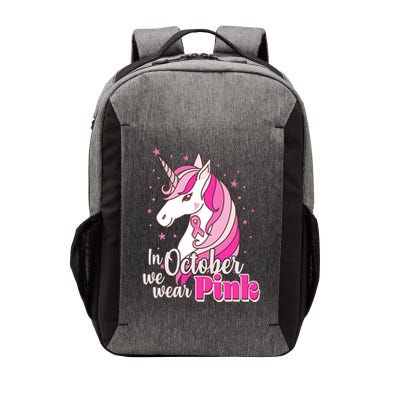 Cute Unicorn In October We Wear Pink Breast Cancer Awareness Vector Backpack