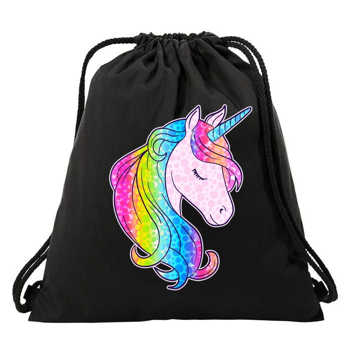 Cute Unicorn International Dot Day Make Your Mark Drawstring Bag