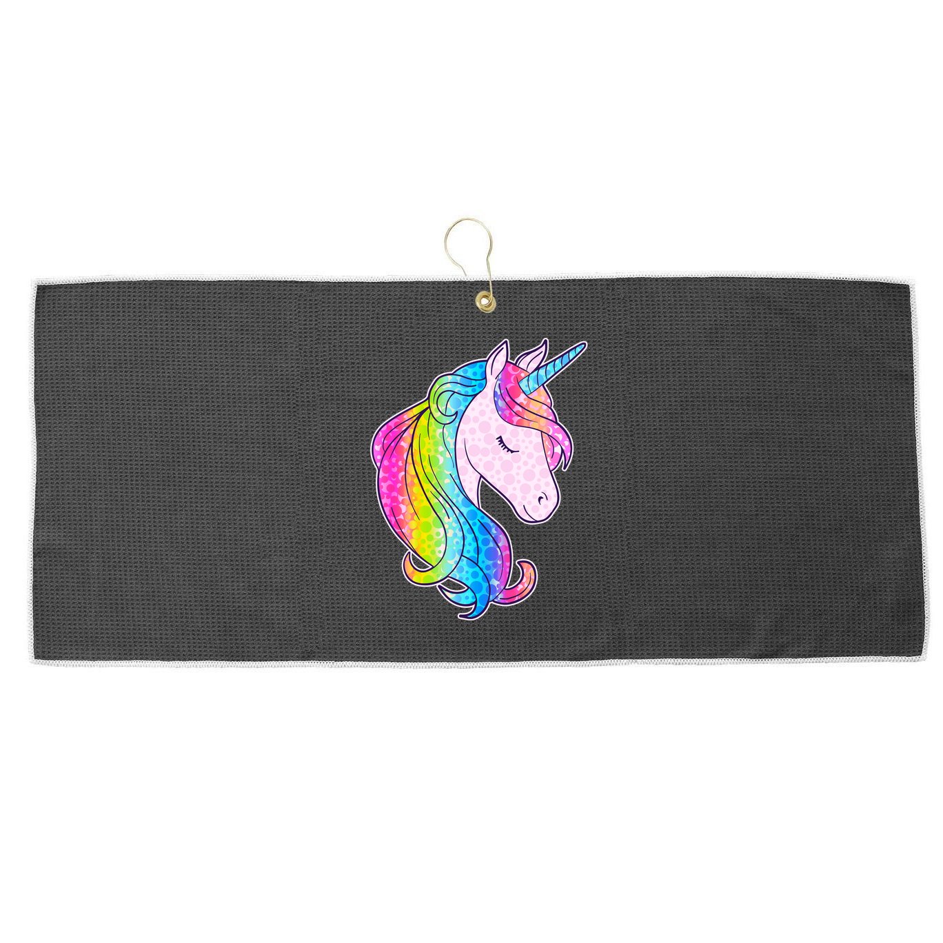 Cute Unicorn International Dot Day Make Your Mark Large Microfiber Waffle Golf Towel