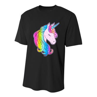 Cute Unicorn International Dot Day Make Your Mark Youth Performance Sprint T-Shirt