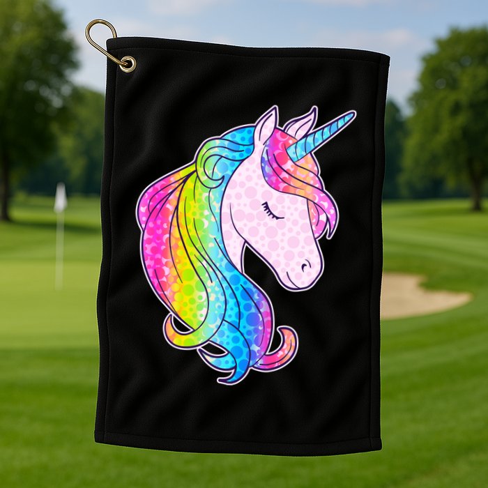 Cute Unicorn International Dot Day Make Your Mark Golf Towel