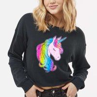 Cute Unicorn International Dot Day Make Your Mark Cropped Pullover Crew