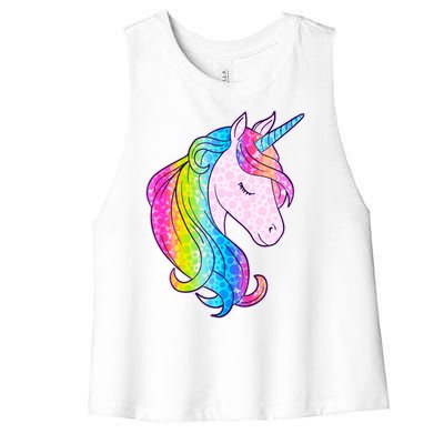 Cute Unicorn International Dot Day Make Your Mark Women's Racerback Cropped Tank