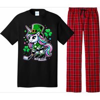 Cute Unicorn Ice Hockey Player Funny Irish St PatrickS Day Great Gift Pajama Set