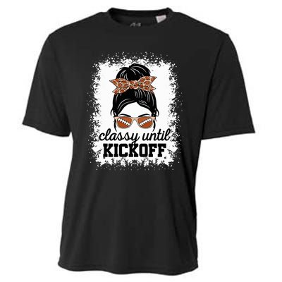 Classy Until Kickoff American Football Lover Game Day Cooling Performance Crew T-Shirt