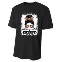 Classy Until Kickoff American Football Lover Game Day Performance Sprint T-Shirt