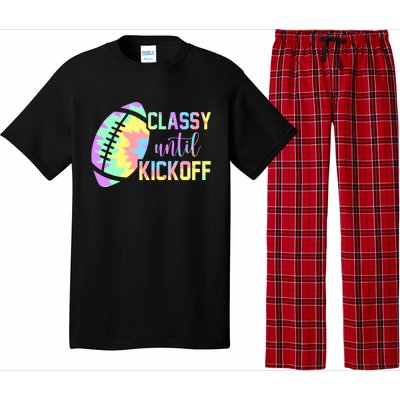 Classy Until Kickoff Football Game Day Football Lover Mom Great Gift Pajama Set