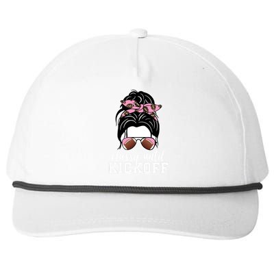 Classy Until Kickoff Football Hair Bun Snapback Five-Panel Rope Hat