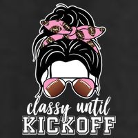 Classy Until Kickoff Football Hair Bun 25L Jumbo Tote