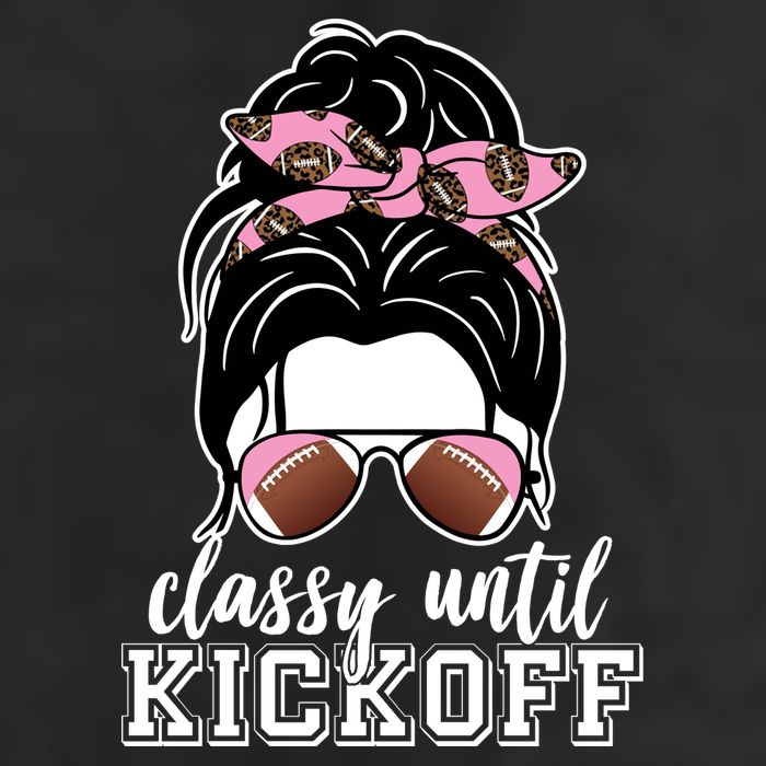 Classy Until Kickoff Football Hair Bun 25L Jumbo Tote
