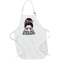 Classy Until Kickoff Football Hair Bun Full-Length Apron With Pockets