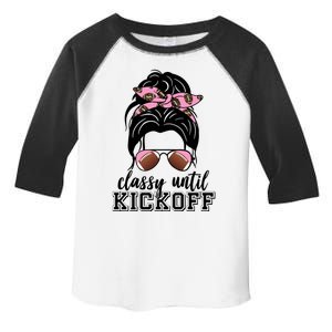 Classy Until Kickoff Football Hair Bun Toddler Fine Jersey T-Shirt