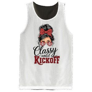 Classy Until Kickoff American Football Mom Mesh Reversible Basketball Jersey Tank