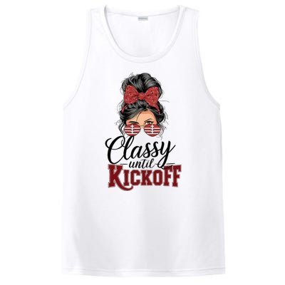 Classy Until Kickoff American Football Mom PosiCharge Competitor Tank