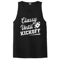 Classy Until Kickoff Funny Fantasy Football Heart PosiCharge Competitor Tank