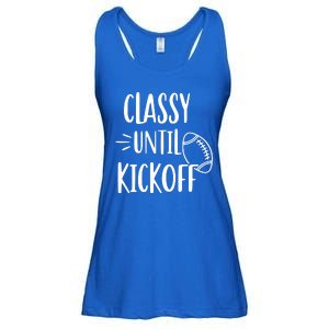 Classy Until Kickoff Funny Football Ladies Essential Flowy Tank