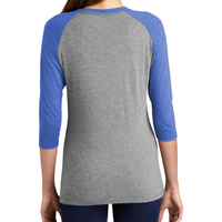 Classy Until Kickoff Funny Football Women's Tri-Blend 3/4-Sleeve Raglan Shirt
