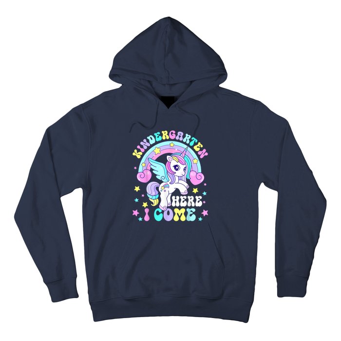 Cute Unicorn Kindergarten Here I Come Happy First Day School Hoodie