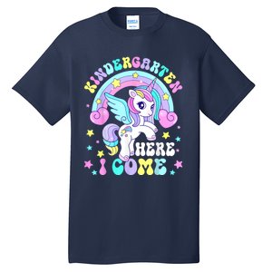 Cute Unicorn Kindergarten Here I Come Happy First Day School Tall T-Shirt