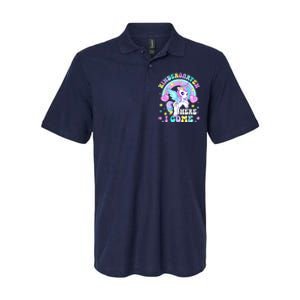 Cute Unicorn Kindergarten Here I Come Happy First Day School Softstyle Adult Sport Polo