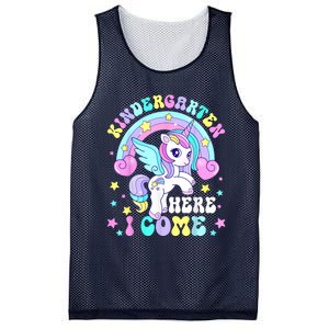 Cute Unicorn Kindergarten Here I Come Happy First Day School Mesh Reversible Basketball Jersey Tank