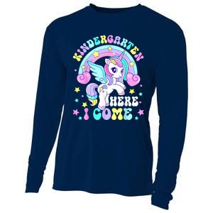 Cute Unicorn Kindergarten Here I Come Happy First Day School Cooling Performance Long Sleeve Crew