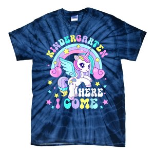 Cute Unicorn Kindergarten Here I Come Happy First Day School Tie-Dye T-Shirt