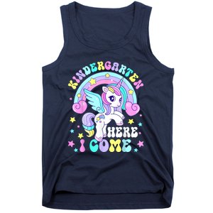 Cute Unicorn Kindergarten Here I Come Happy First Day School Tank Top