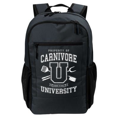 Carnivore University License To Grill Vintage Bbq Varsity Funny Gift Daily Commute Backpack