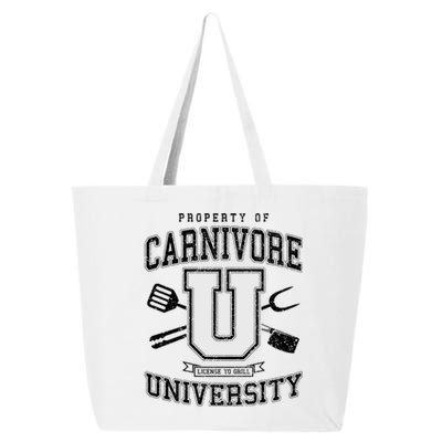 Carnivore University License To Grill Vintage Bbq Varsity Funny Gift 25L Jumbo Tote