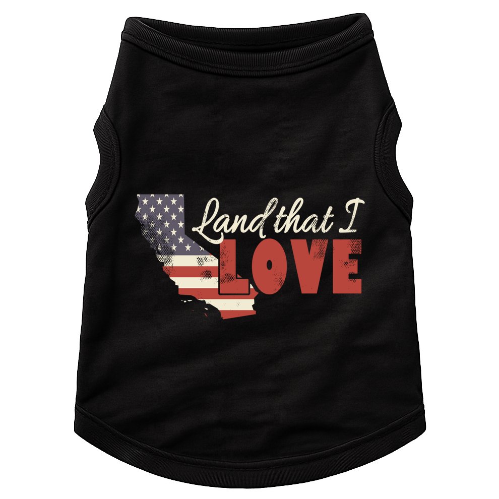 California Usa Land That I Love Patriotic July 4th Gift Doggie Tank