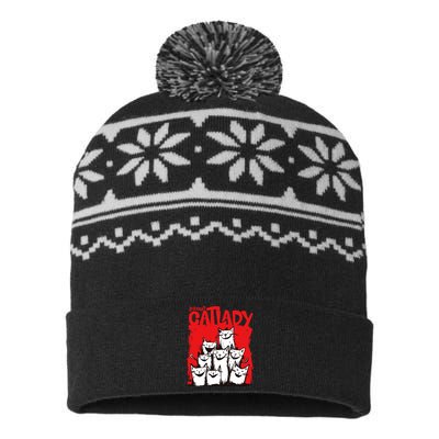 Cats Unleashed Love Joyful Expressions Proud Cat Lady USA-Made Snowflake Beanie