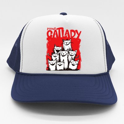 Cats Unleashed Love Joyful Expressions Proud Cat Lady Trucker Hat