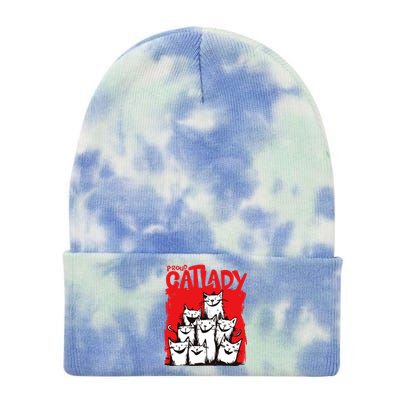 Cats Unleashed Love Joyful Expressions Proud Cat Lady Tie Dye 12in Knit Beanie