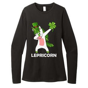 Cute Unicorn Lepricorn Unicorn Dabbing St Patricks Day Womens CVC Long Sleeve Shirt