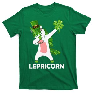 Cute Unicorn Lepricorn Unicorn Dabbing St Patricks Day T-Shirt