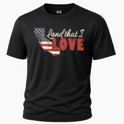 California Usa Land That I Love Patriotic July 4th Gift Performance Shirt
