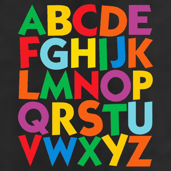 Colorful Uppercase Letters Alphabet Learn Abcs 7 Panel Mesh Trucker Snapback Hat