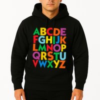 Colorful Uppercase Letters Alphabet Learn Abcs Hoodie
