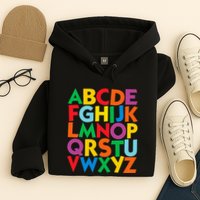 Colorful Uppercase Letters Alphabet Learn Abcs Hoodie