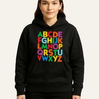 Colorful Uppercase Letters Alphabet Learn Abcs Hoodie