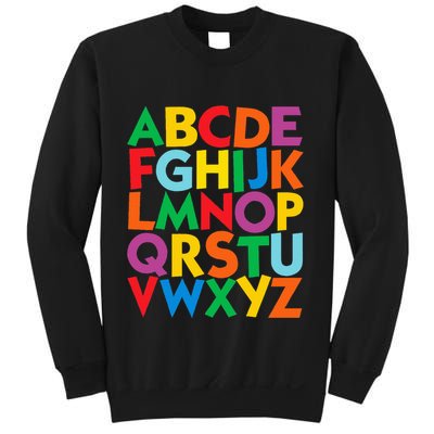 Colorful Uppercase Letters Alphabet Learn Abcs Sweatshirt
