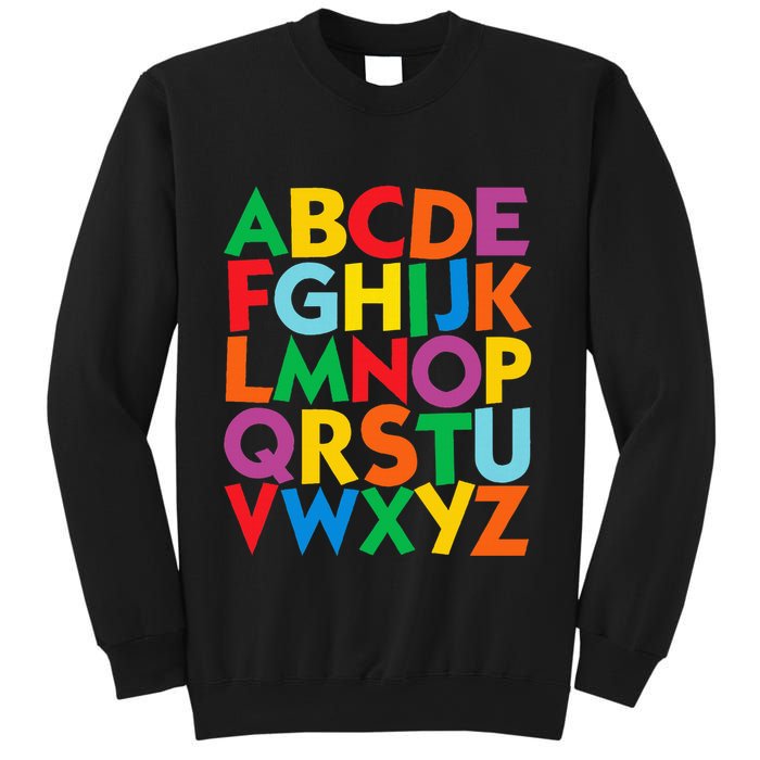 Colorful Uppercase Letters Alphabet Learn Abcs Sweatshirt