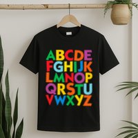 Colorful Uppercase Letters Alphabet Learn Abcs T-Shirt