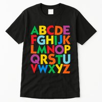 Colorful Uppercase Letters Alphabet Learn Abcs Tall T-Shirt