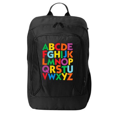Colorful Uppercase Letters Alphabet Learn Abcs City Backpack