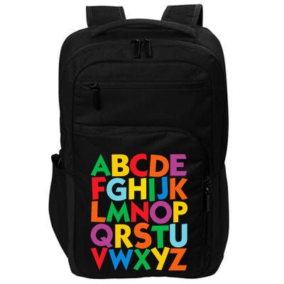 Colorful Uppercase Letters Alphabet Learn Abcs Impact Tech Backpack