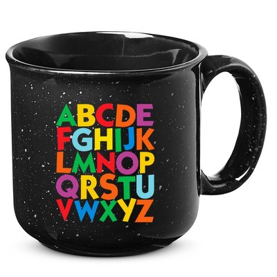 Colorful Uppercase Letters Alphabet Learn Abcs 15oz Campfire Ceramic Mug