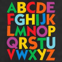 Colorful Uppercase Letters Alphabet Learn Abcs Beanie